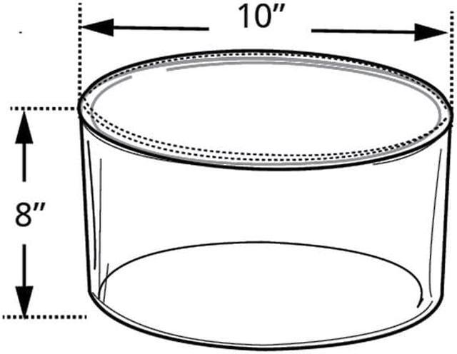 Alt view image 2 of 3 - AZAR DISPLAYS 556908 10"W x 8"H Clear Acrylic Cylinder
