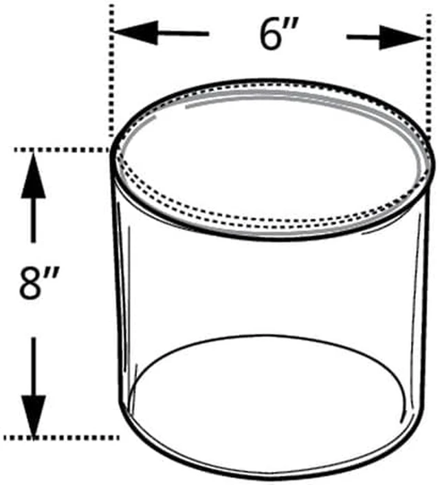 Alt view image 2 of 3 - AZAR DISPLAYS 556608 6"W x 8"H Clear Acrylic Cylinder
