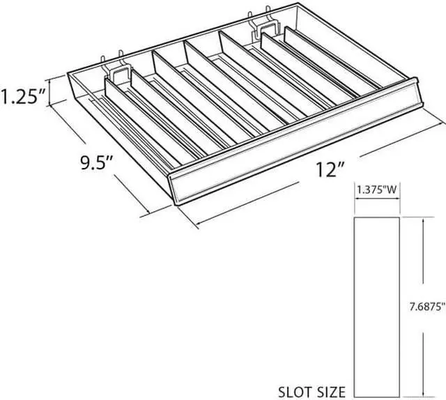 Alt view image 2 of 3 - AZAR DISPLAYS 225508 Eight Compartment Nail Polish Tray W/ Flip Front, PK2