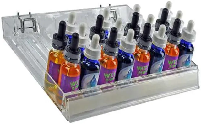 Alt view image 3 of 3 - AZAR DISPLAYS 225508 Eight Compartment Nail Polish Tray W/ Flip Front, PK2