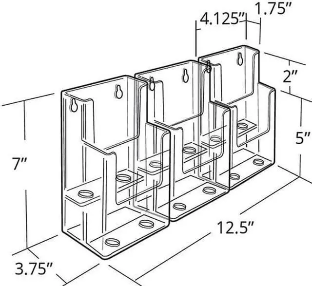 Alt view image 2 of 6 - AZAR DISPLAYS 700630-CLR 2-Sided Peg Counter Spinner Rack w/ Brochure Pockets