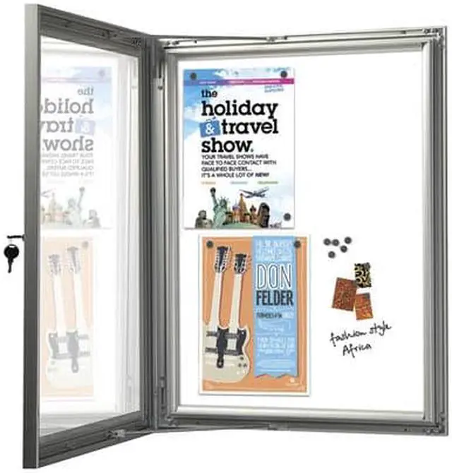 Alt view image 2 of 3 - AZAR DISPLAYS 300226 Enclosed Message Board, 23" W, 29.72" H, Aluminum