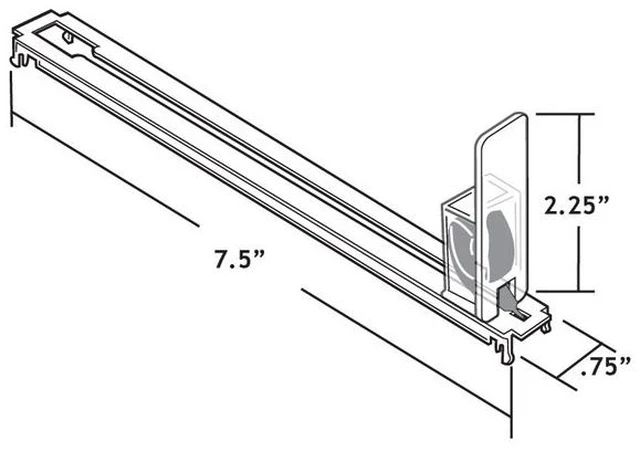 Alt view image 2 of 4 - AZAR DISPLAYS 225901 Spring-Loaded Pusher Track, PK50