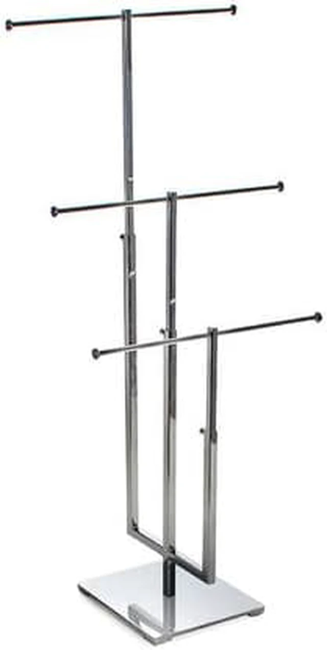 Main image of AZAR DISPLAYS 300653 Three-Tier Adjustable Chrome Necklace Counter Display