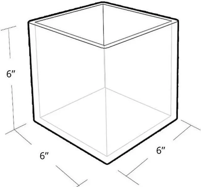 Alt view image 3 of 3 - AZAR DISPLAYS 556306 6" Deluxe Clear Acrylic Cube Bin, PK4