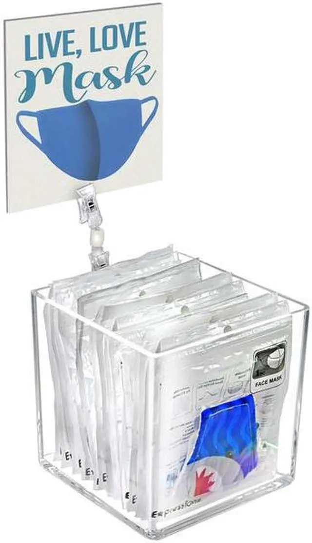 Alt view image 2 of 3 - AZAR DISPLAYS 556306 6" Deluxe Clear Acrylic Cube Bin, PK4