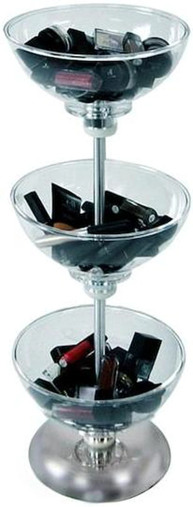 Alt view image 3 of 3 - AZAR DISPLAYS 720308 Three-Tier 8", 8" & 8" Bowl Display