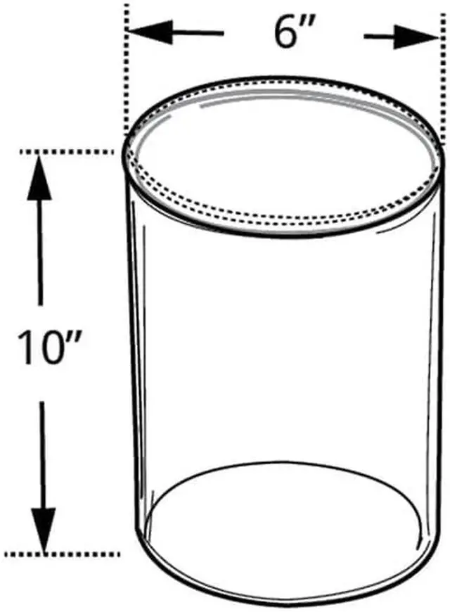 Alt view image 2 of 3 - AZAR DISPLAYS 556610 6"W x 10"H Acrylic Cylinder