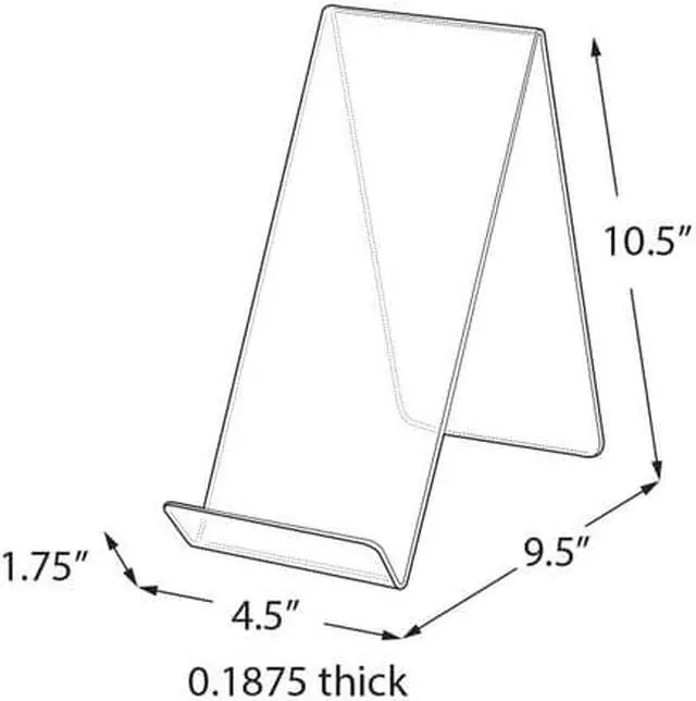 Alt view image 3 of 3 - AZAR DISPLAYS 515445 4.5"W x 9.5"D x 10.5"H Easel Display. Front Lip: 1.75"H,