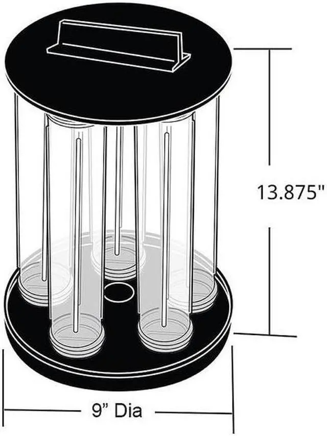 Alt view image 2 of 2 - AZAR DISPLAYS 900070 5-Pole Vertical Spinning Counter Bracelet Display.