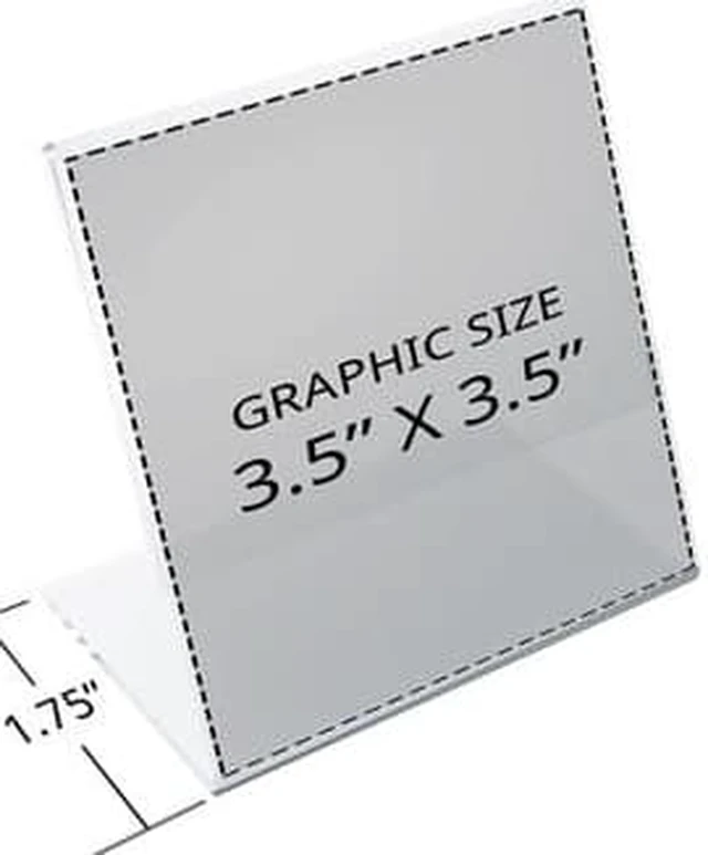 Alt view image 3 of 4 - Azar Displays L-Shape Square Acrylic Sign Holder 10/Pack 112738