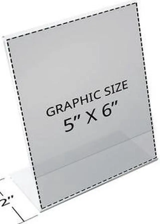 Alt view image 3 of 4 - Azar Displays Vertical Slanted Plastic Sign Holder 10/Pack 112724