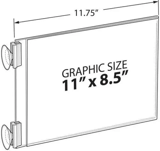 Alt view image 4 of 6 - Azar Two Sided Acrylic Sign Holder with Suction Cup Grippers (106689)
