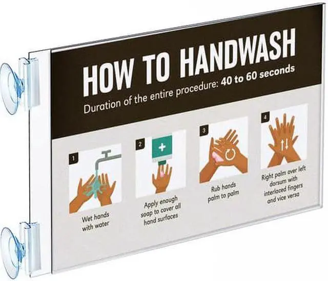 Alt view image 3 of 6 - Azar Two Sided Acrylic Sign Holder with Suction Cup Grippers (106689)