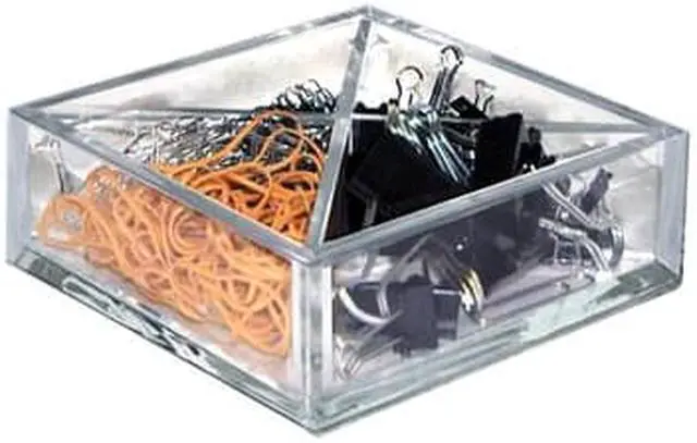 Alt view image 7 of 7 - Azar 4-Compartment Plastic Compartment Storage Clear 2/Box (556350)
