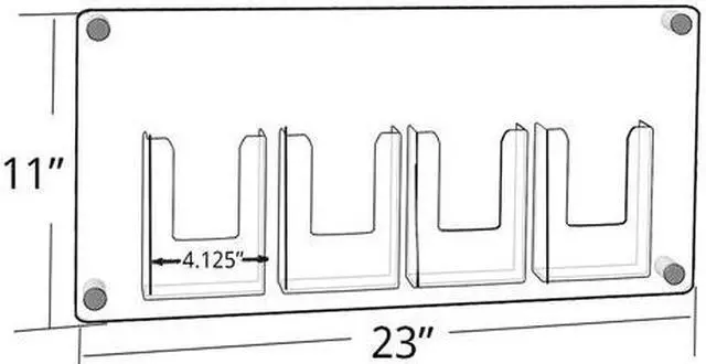 Alt view image 4 of 4 - Azar Four Pocket Tri-Fold Brochure Holder (105580)