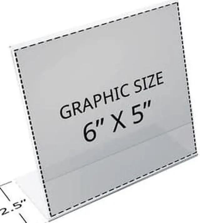Alt view image 3 of 4 - Azar Displays Horizontal Slanted L-Shape Acrylic Sign Holder 10/Pack 112725