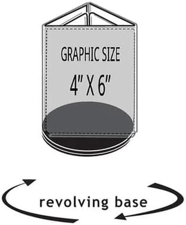 Alt view image 4 of 6 - Azar Displays 3-Sided Sign Holder 6 x 4-inch 193726