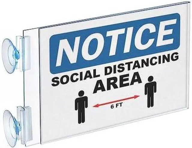 Alt view image 4 of 6 - Azar Two Sided Acrylic Sign Holder with Suction Cup Grippers (106686)