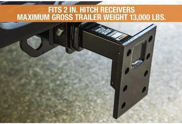 Alt view image 7 of 7 - Buyers Products PM107 3 Position Pintle Hook Mount With 10 Inch Shank