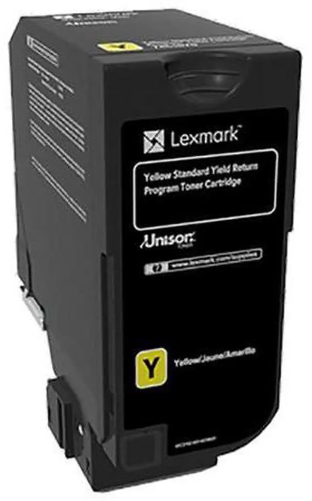 Alt view image 9 of 14 - Lexmark 74C1SY0 Return Program Toner Cartridge - Yellow