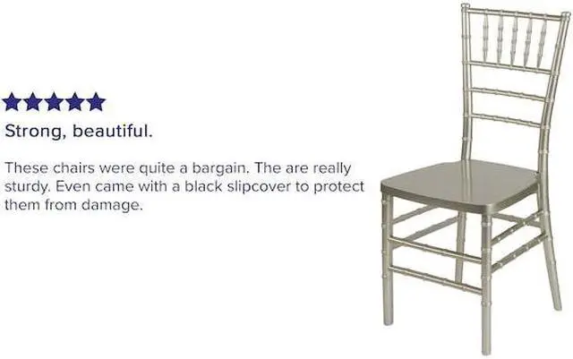 Alt view image 17 of 20 - HERCULES PREMIUM Series Champagne Resin Stacking Chiavari Chair