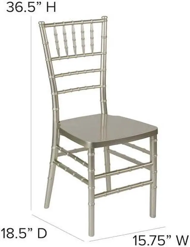 Alt view image 15 of 20 - HERCULES PREMIUM Series Champagne Resin Stacking Chiavari Chair