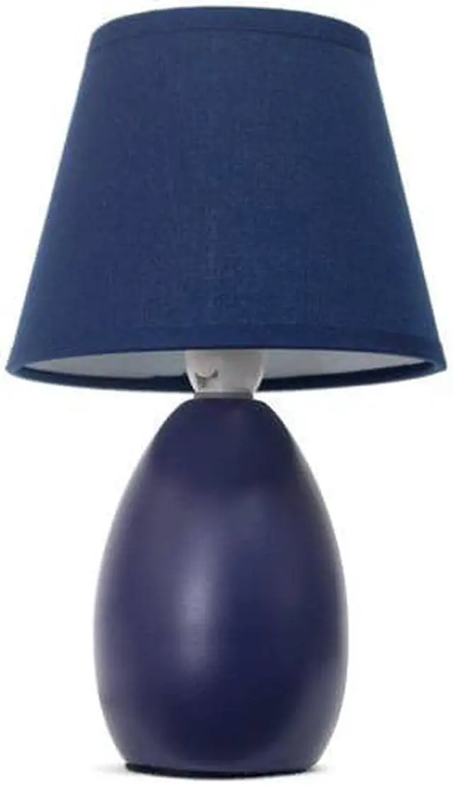 Alt view image 8 of 12 - Simple Designs Mini  Egg Oval Ceramic Table Lamp