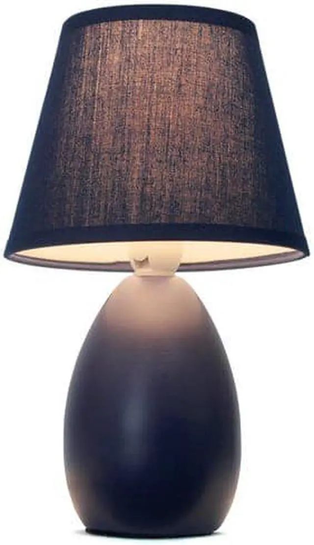 Alt view image 9 of 12 - Simple Designs Mini  Egg Oval Ceramic Table Lamp