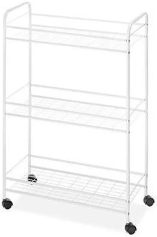 Alt view image 7 of 10 - WHITMOR 6023-6001 Household Cart Slim 3Tier Wht