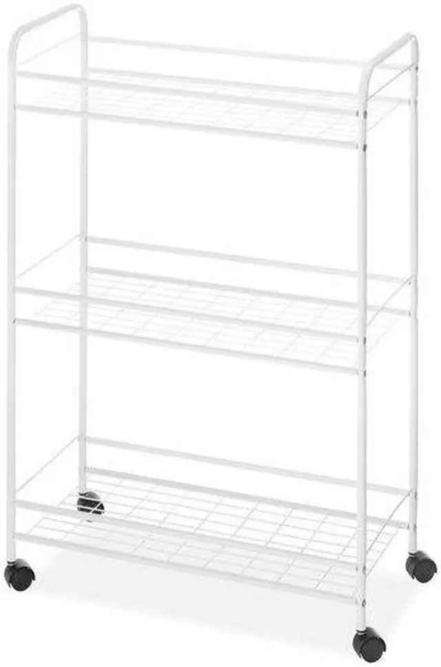 Alt view image 8 of 10 - WHITMOR 6023-6001 Household Cart Slim 3Tier Wht