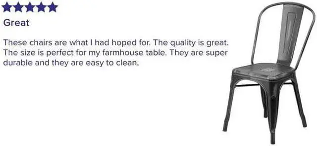 Alt view image 9 of 14 - 4 Pk. Distressed Black Metal Indoor Stackable Chair