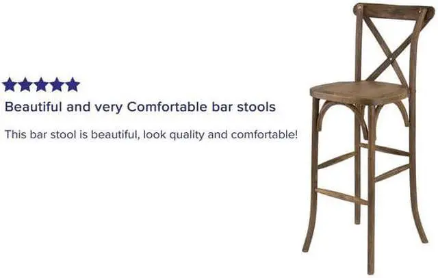 Alt view image 6 of 14 - FLASH FURNITURE 2-XA-X-BAR-GO-GG HERCULES Series Dark Antique Wood Cross Back