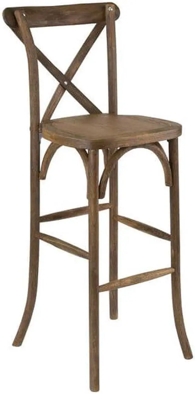 Alt view image 7 of 14 - FLASH FURNITURE 2-XA-X-BAR-GO-GG HERCULES Series Dark Antique Wood Cross Back