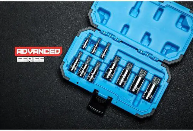 Alt view image 12 of 13 - Capri Tools XZN Triple Square Spline Bit Socket Set, Metric, 10-Piece