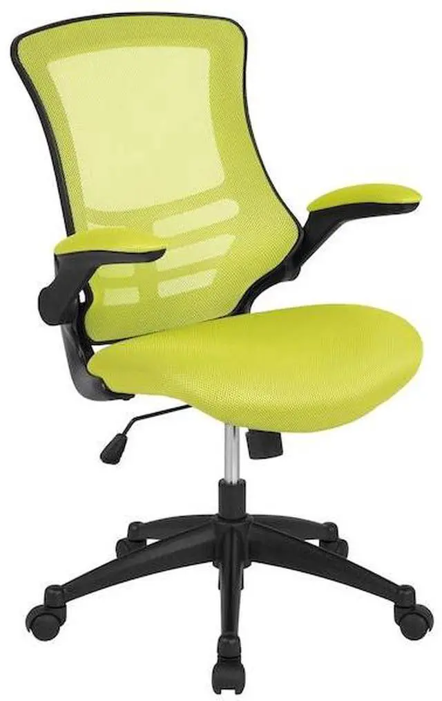 Alt view image 5 of 6 - Flash Furniture Kelista Ergonomic Mesh Swivel Mid-Back Task Office Chair Green (BLX5MGRN)