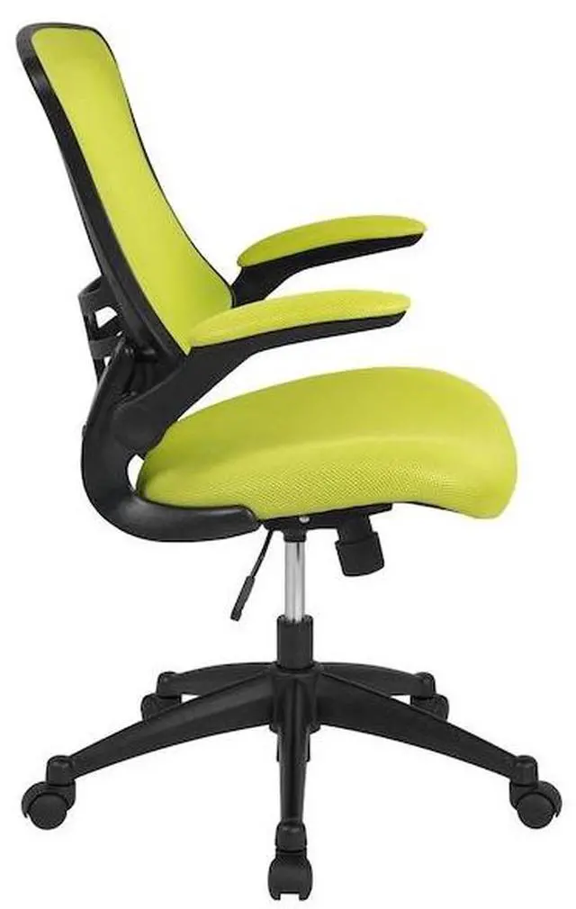 Alt view image 6 of 6 - Flash Furniture Kelista Ergonomic Mesh Swivel Mid-Back Task Office Chair Green (BLX5MGRN)