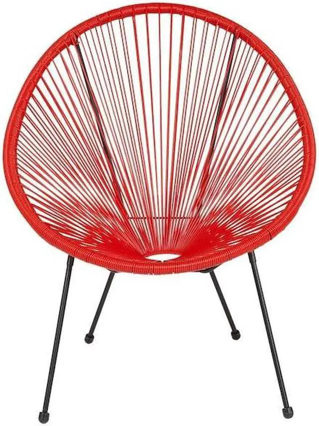 Alt view image 15 of 20 - Valencia Oval Comfort Series Take Ten Red Rattan Lounge Chair