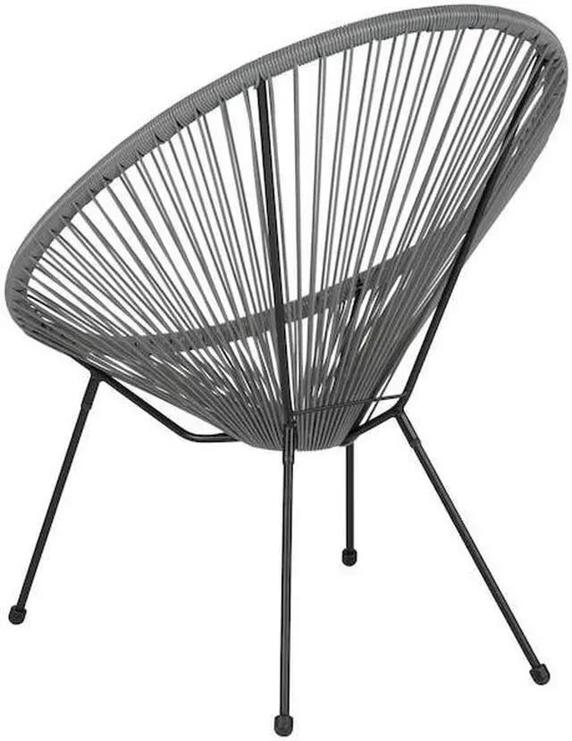 Alt view image 13 of 20 - Valencia Oval Comfort Series Take Ten Grey Rattan Lounge Chair