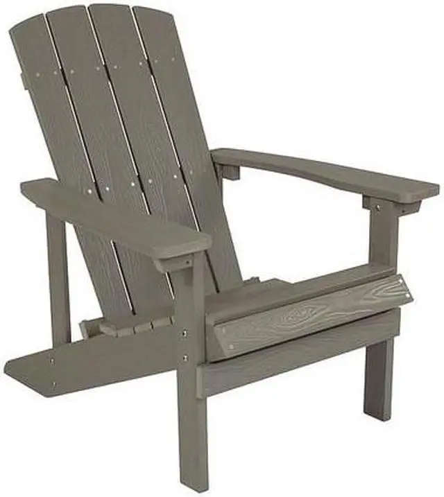 Alt view image 7 of 20 - Charlestown All-Weather Adirondack Chair in Light Gray Faux Wood