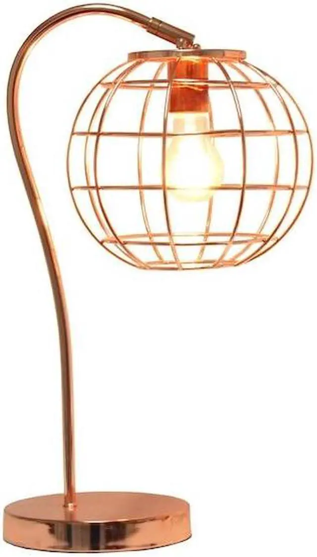 Alt view image 12 of 14 - Lalia Home Arched Metal Cage Table Lamp, Rose Gold