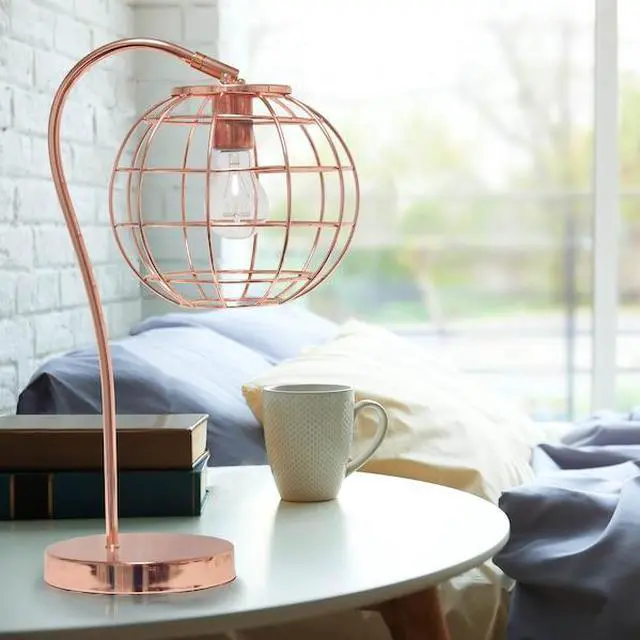 Alt view image 11 of 14 - Lalia Home Arched Metal Cage Table Lamp, Rose Gold