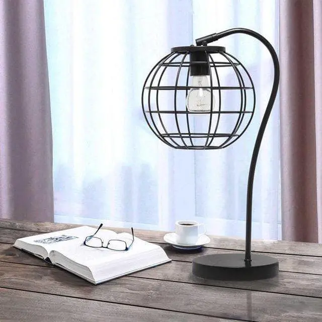 Alt view image 3 of 15 - Lalia Home Arched Metal Cage Table Lamp, Black