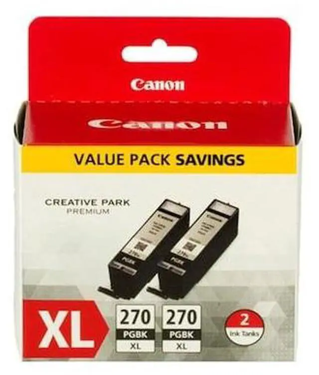 Alt view image 17 of 19 - Canon PGI-270 XL High Yield Ink Cartridge - Dual Pack - Pigmented Black