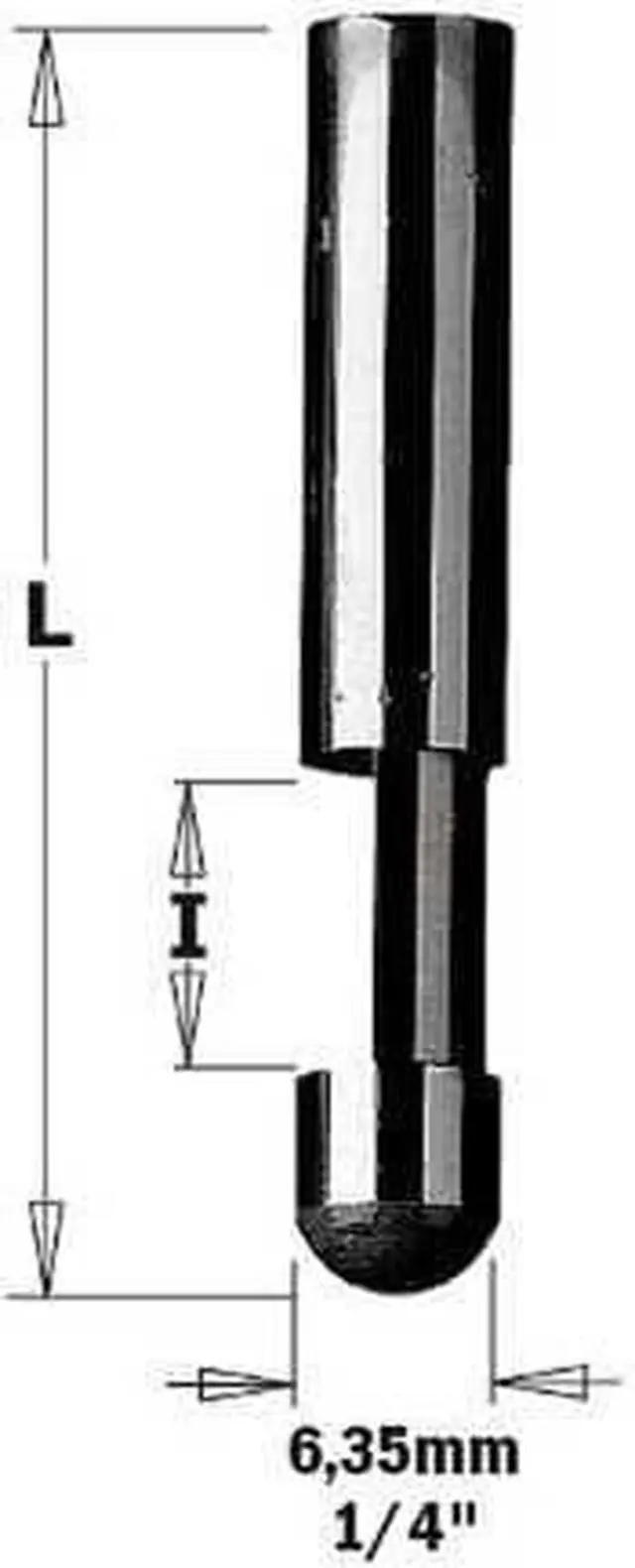 Alt view image 3 of 3 - CMT 842.095.11 Trimmer Router Bit,HWM,1/4 in
