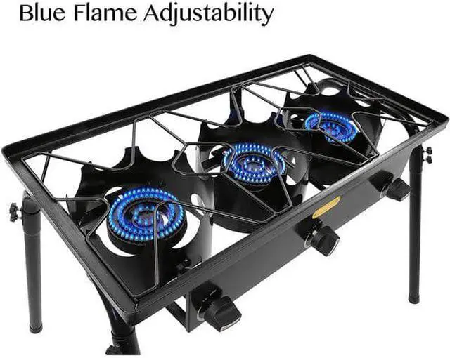 Alt view image 5 of 6 - concord triple burner outdoor propane stove cooker w/ regulator, 3 burner stove brewing supply