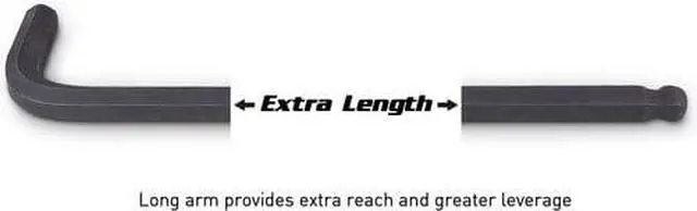 Alt view image 7 of 8 - capri tools hex key wrench set, long arm ballpoint end, sae, premium s2 steel