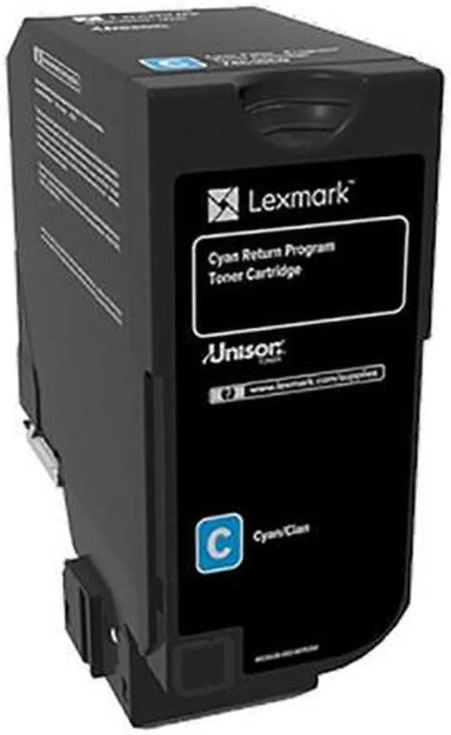Alt view image 5 of 7 - Lexmark 74C10C0 Return Program Toner Cartridge - Cyan