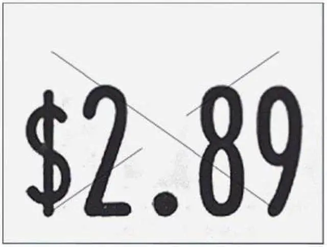 Alt view image 3 of 3 - GARVEY 90944 Pricing Label Kit,1-Line,White,PK3