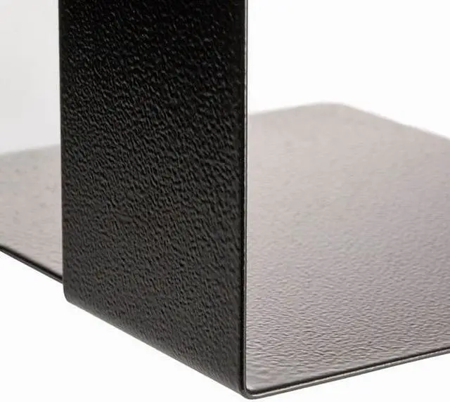 Alt view image 13 of 17 - Officemate Heavy Duty Bookends, Nonskid, 8" X 8" X 10", Steel, Black 93142